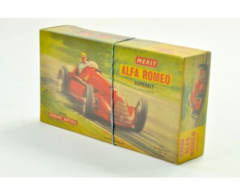 Merit Plastic Racing Car Assembly Kit in 1/24 scale comprising 1950 Alfa Romeo Type 158. Verified complete.  Note: We are alw