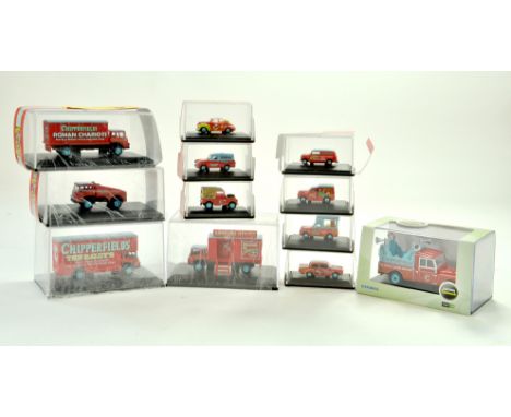 Oxford Diecast Chipperfields Circus 1/76 issues, plus single 1/43 edition. Excellent with boxes. Note: We are always happy to
