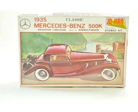 Jo-Han 1/25 Plastic Model Kit comprising 1935 Mercedes Benz 500K. Complete. Note: We are always happy to provide additional i