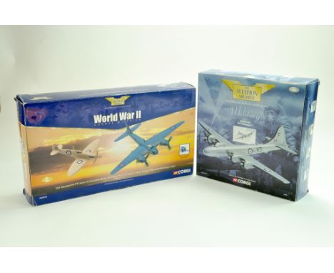 Duo of Corgi diecast aircraft issues comprising No. AA99110 DH Mosquito and Spitfire Combo plus No. 48902 Boeing B-29 RAF. Un