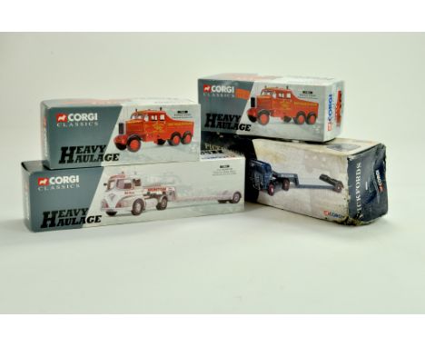 Corgi Diecast Truck issues comprising various heavy haulage sets. Generally good, with boxes, some with wear. &nbsp;Note: We 