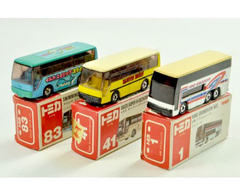 Trio of Tomy 1/54 diecast bus issues. Generally excellent with boxes. Becoming harder to find.  Note: We are always happy to 