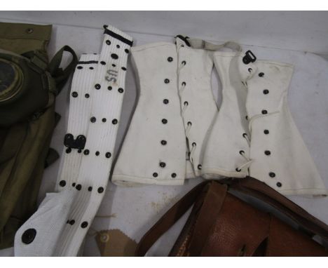 Post war US army belt rig and spatz, gas mask etc&nbsp;