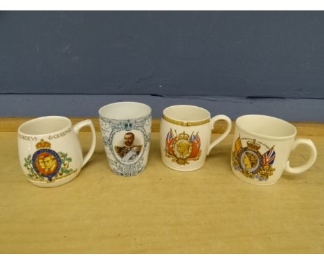 4 Commemorative cups to include Wisbech 1911 and Spode&nbsp;