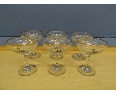 Set of 6 vintage Babycham glasses&nbsp;