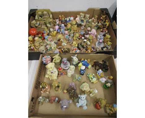 A collection of resin/ceramic teddy bear ornaments&nbsp;