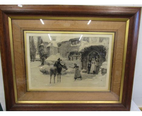 Etching London published 1904 by W.R Howell, pencil signed Robert ? double framed 86x70cm