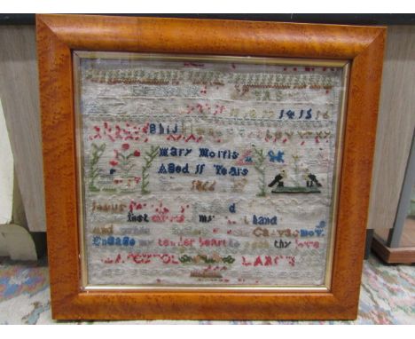 A sampler dated 1866 44x40cm
