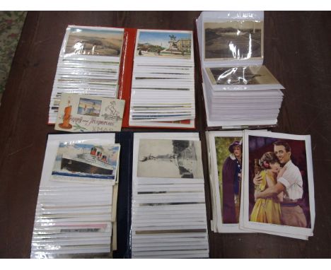 3 Vintage postcard albums to inc Military, Local, Victorian and film star prints&nbsp;