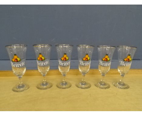 Set of 6 vintage Britvic glasses&nbsp;