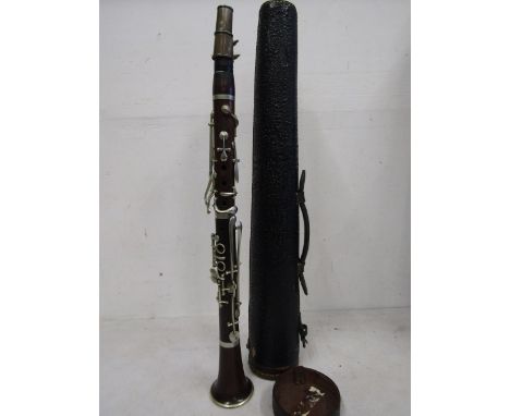 An antique clarinet in leather case&nbsp;