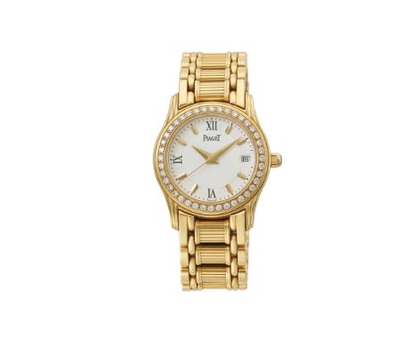 Piaget, Polo, réf. 22005 M 502 D, montre-bracelet en or 750 sertie de diamants, circa 1997Mouvement: cal. 8310 P, quartz, 9 r