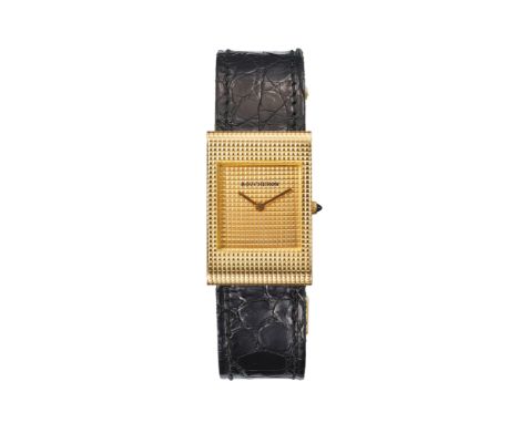 Boucheron, montre en or 750Mouvement: cal. ETA 950.001 quartz, 6 rubisBoîtier: n°B35251/26539, larg. 21 mmBracelet Boucheron: