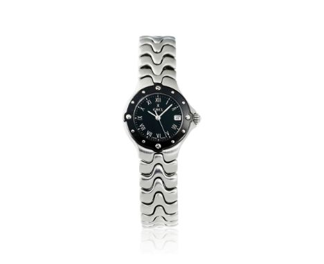 Ebel, Sport Wave, réf. E9087621, montre-bracelet en acier avec indication de la dateMouvement: cal. 87, quartz, 7 rubisBoîtie