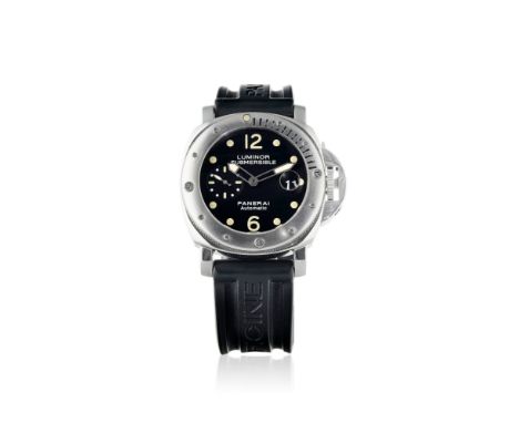 Panerai, Luminor Submersible, réf. OP 6561, Ed. Limitée n°D0391/2500, montre petite seconde en acier, circa 2001Mouvement: ca