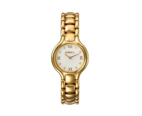 Ebel, Beluga, réf. E8157411, montre-bracelet en or 750 ornée d'un cadran en nacre avec les index sertis de diamants, circa 20