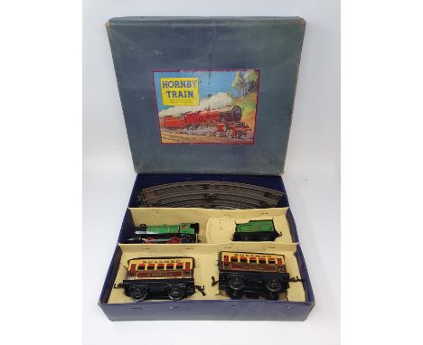 A Hornby M1 Passenger train set, (boxed) and a Hornby O gauge tank goods set, No. 45 (boxed) 