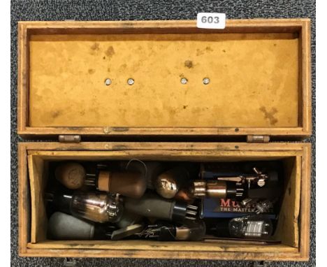 A box of vintage radio valves.