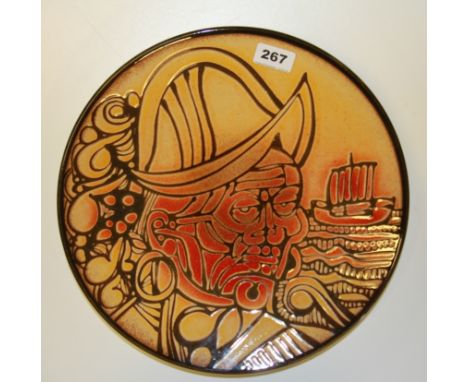 A Poole pottery Aegean charger, Dia. 35cm.