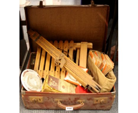 A vintage leather case and interesting contents.