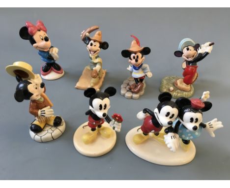 Seven Royal Doulton Disney Collection figurines, limited edition Someone Special, Just for You and Minnie Mouse, with Disney 