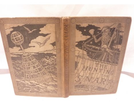 "LEWIS CARROLL".  The Hunting of the Snark. Illus. by Henry Holiday. Misprint (Baker for Butcher) to p83. Orig. black prntd. 