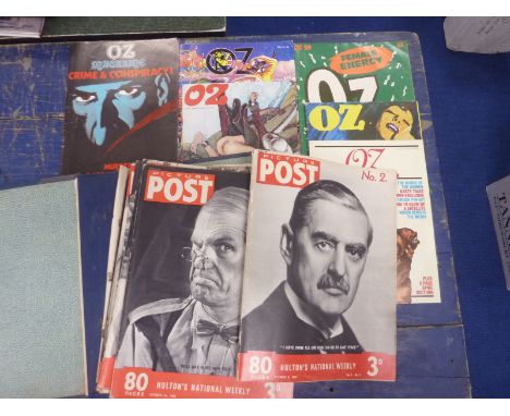 Oz Magazine.  6 various early issues; also Picture Post, nos. 2 to 14, 1938.