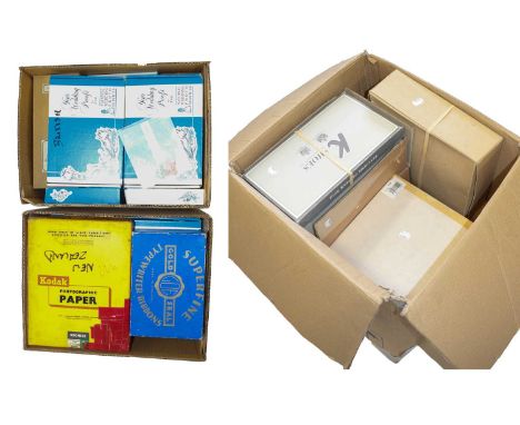A substantial accumulation of 100s of covers and 10s of 1000s of stamps in a very large carton and two smaller cartons, large