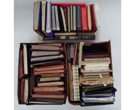 Many thousands of mint and used stamps of all periods in a wide variety of albums, stockbooks, binders, etc, well over 50 vol