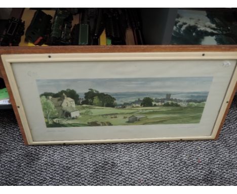 A Carriage Print after Leonard R Squirrell, Richmond, Yorkshire, bearing signature in bakelite frame mounted on wood, total s