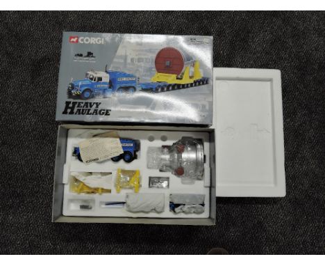 A Corgi 150 scale Limited Edition Heavy Haulage diecast set, Econofreight Heavy Transport Ltd, Scammell Contractor with Nicol