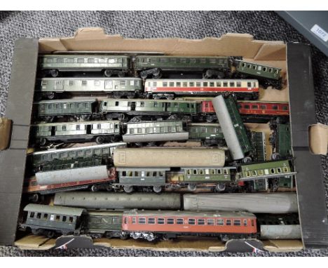 A box of Twenty Five Marklin HO scale pre and post war Coaches