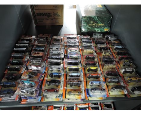 A shelf of modern Matchbox diecasts, all in blister packs, 140 in total
