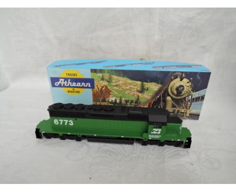 A Athearn HO scale 12 wheel American Locomotive, Burlington Northern 6773, in original box