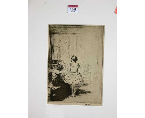 A Young Ballerina, monochrome lithograph, 22 x 16cm