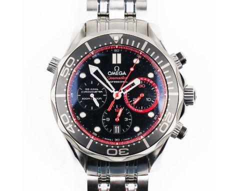 A LIMITED EDITION OMEGA SEAMASTER ETNZ WATCHWith black dial, luminous dot hour markers, subsidiary seconds dial and other sub