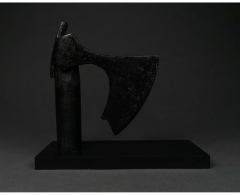 c. 900-1100 AD. Viking age. An excellent example of an iron bearded axehead with a heavy curved blade, a round socket and rec