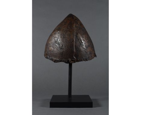 c. 900-1100 AD. Viking age. A wonderful restored Spangenhelm-style helmet comprising several pieces of iron riveted together 