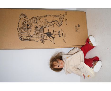 Steiff doll with box with tags. 48cm