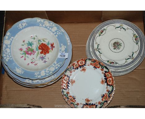 A quantity of china including Spode 'Maritime Rose' dinner plates, tea plate, similar soup bowl, six Alfred Pearce tea plates