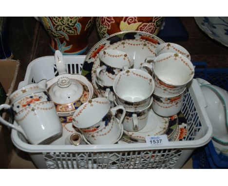 A quantity of Millwood Wood & Son Teaset including cups, saucers, tea plates, milk jug, similar pattern teapot, etc., some a/
