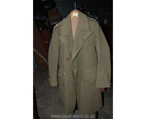 A khaki Army Great Coat.