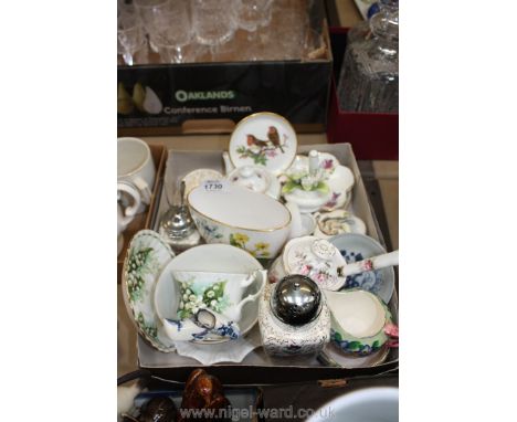 A quantity of china including Spode vase, Royal Albert ''Bulmer Pectin 1987'' Lavender Rose preserve pot, Maling cream Jug an