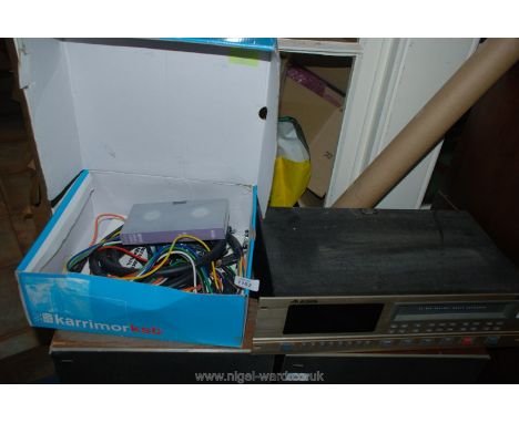 An Alesis eight track LX20 Digital Audio Recorder (Adat type II), a box of connecting leads, two core phone to jack looms and