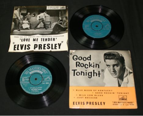 ELVIS PRESLEY - Collection of 2 x UK original 7" Elvis Presley EP's.  Love Me Tender EP, HMV (7EG 8199). The condition of the