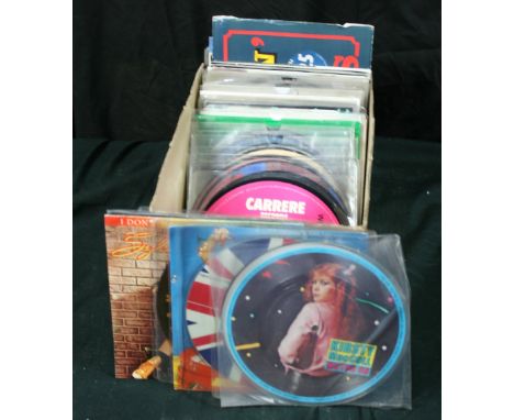 COLOURED VINYL & PICTURE DISCS - Great collection of approximately 60 x 7" singles all either pressed on coloured vinyl or pi
