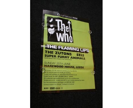 THE WHO - large billboard poster from the Wireless Festival 2006 at which the Who headlined along with other acts such as Fla