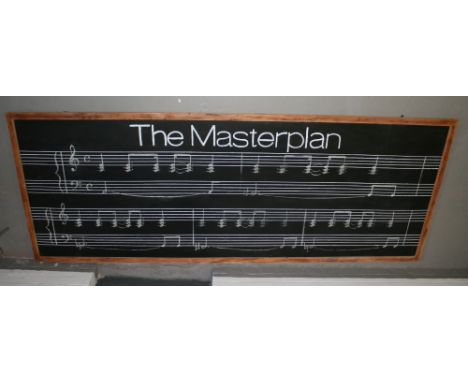 OASIS - the original blackboard that features in the classroom on the cover of their classic B sides album "The Masterplan". 