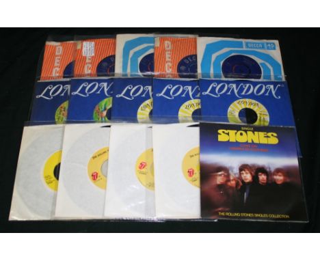 THE ROLLING STONES - Collection of 15 x 7" with many being in archive condition to include Come On, The Last Time, Sympathy f