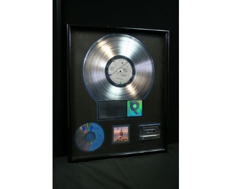 WILSON PHILLIPS - RIAA platinum  award presented to "Wayne Coy - Wixx" to commemorate the sale of more than 1,000,000 copies 